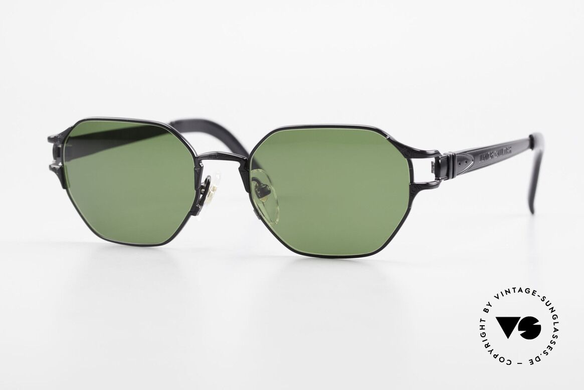 Jean Paul Gaultier 58-4173 Eckige Alte 90er Designerbrille, vintage Designersonnenbrille von J.P.Gaultier, Passend für Herren und Damen