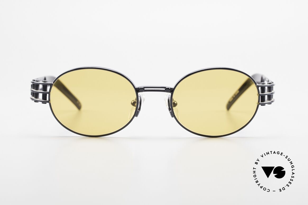 Yohji Yamamoto 52-6102 Industrial Oval Vintage Brille, interessante ovale vintage Sonnenbrille von Y. Yamamoto, Passend für Herren und Damen