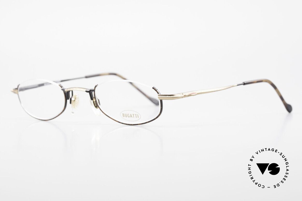 Bugatti 23687 High-Tech Herren Lesebrille, Lackierung in kastanienbraun / schwarz & gold, Passend für Herren