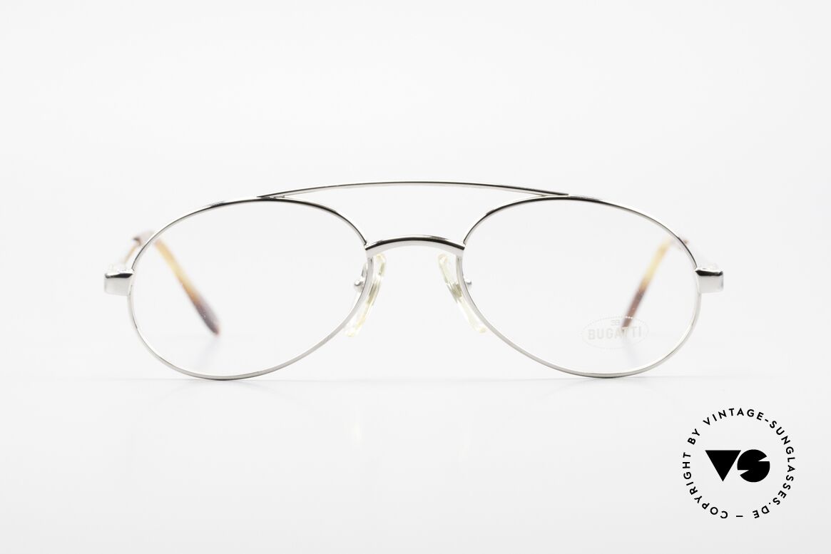 Bugatti 08104 80er Herren Vintage Brille, noble vintage 80er Bugatti Brillenfassung mit Etui, Passend für Herren