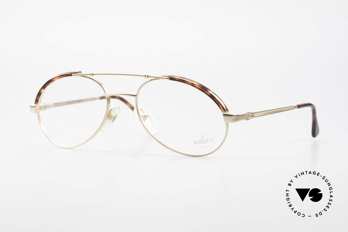 Bugatti 03081 90er Herren Brille True Vintage, sehr elegante Bugatti Herren Brillen-Fassung, Passend für Herren