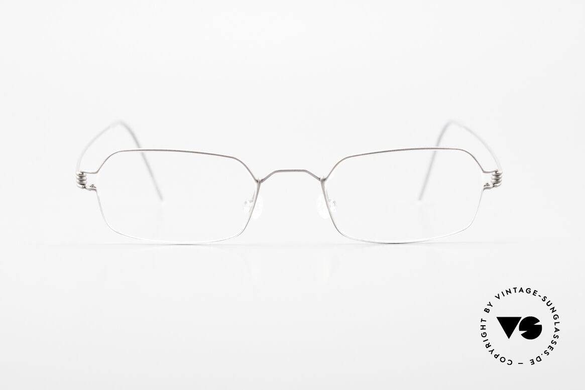 Lindberg Neptun Air Titan Rim Eckige Titanium Brille Herren, LINDBERG Air Titanium Rim Brille in Größe 45-20, 145, Passend für Herren