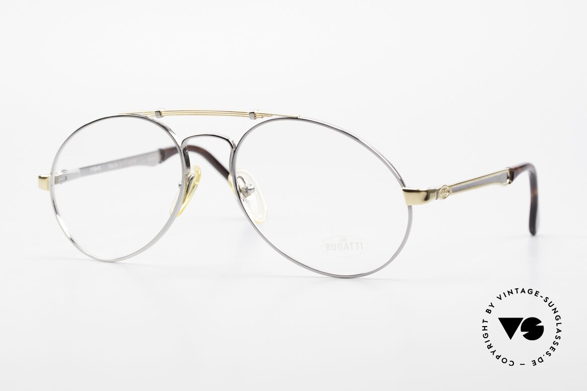 Bugatti 11946 Large 80er Herren Luxus Brille, 80er vintage Herren-Brillenfassung, LARGE 56/18, Passend für Herren