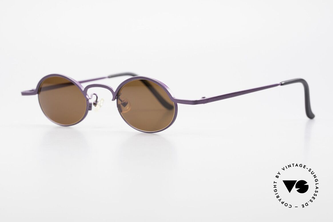 Theo Belgium San 90er Designer Sonnenbrille, damals gemacht für die 'Avantgarde' und Individualisten, Passend für Damen