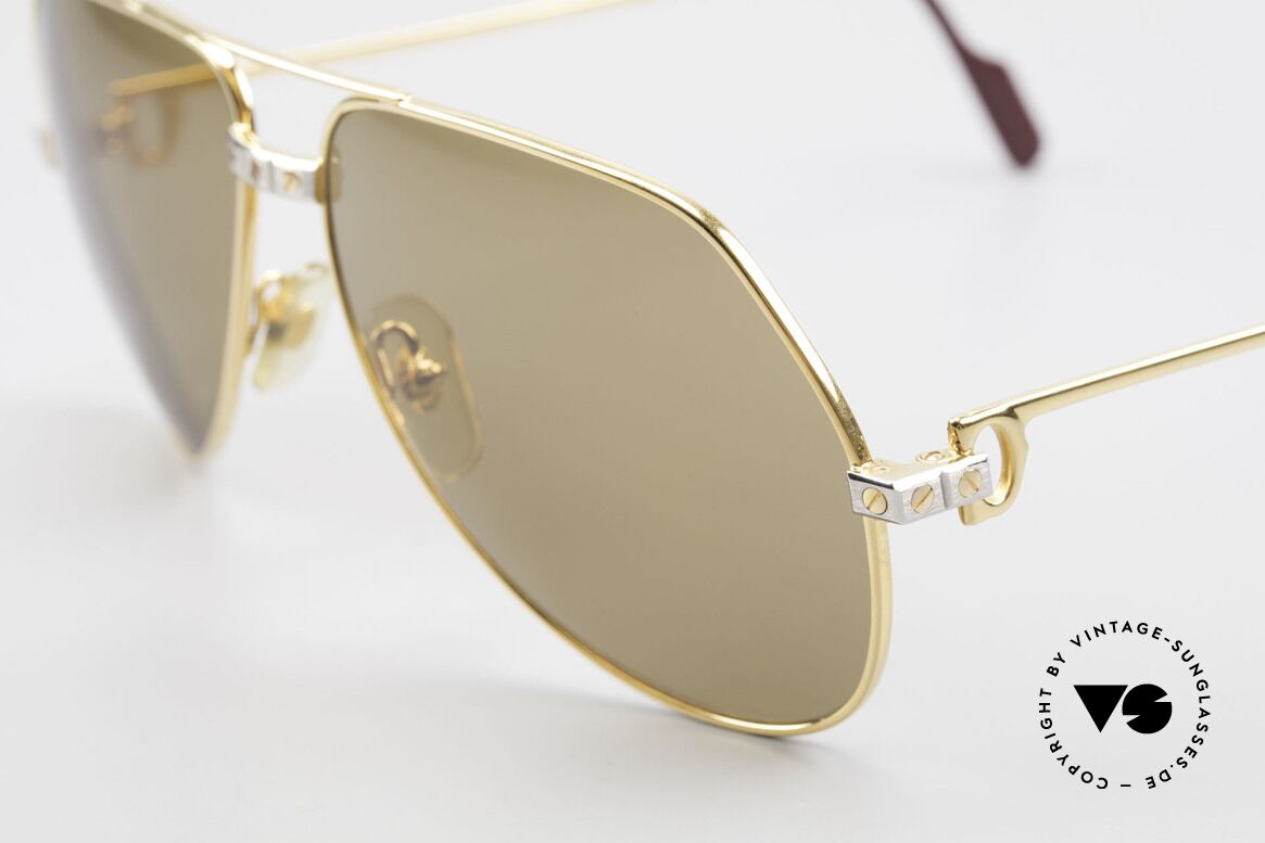 Cartier Vendome Santos - L Luxus Gläser mit Hauchzeichen, original Cartier Sonnengläser mit dem HAUCHZEICHEN!, Passend für Herren