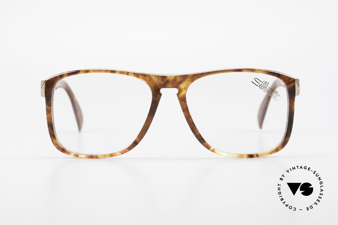 Silhouette M2086 Alte 80er Brille Bernstein Stil, massive "Old School" Silhouette vintage Brille, Passend für Herren