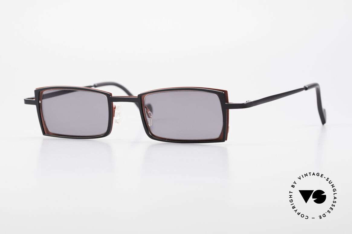 Theo Belgium Tarot Eckige Designer Sonnenbrille, Theo Belgium: die eigenwilligste Brillenmarke, weltweit, Passend für Herren und Damen