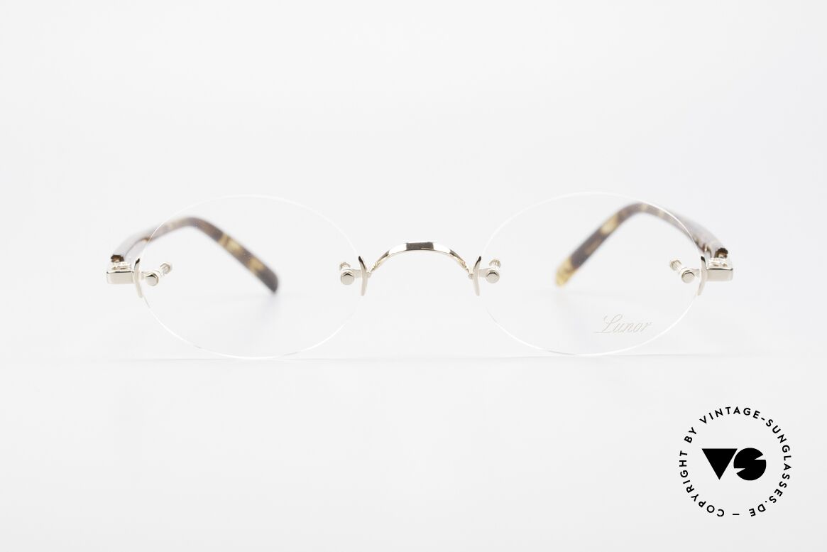 Lunor Classic Oval GP Randlos Brille Vergoldet Oval, LUNOR = ehrliches Handwerk mit Liebe zum Detail, Passend für Herren und Damen