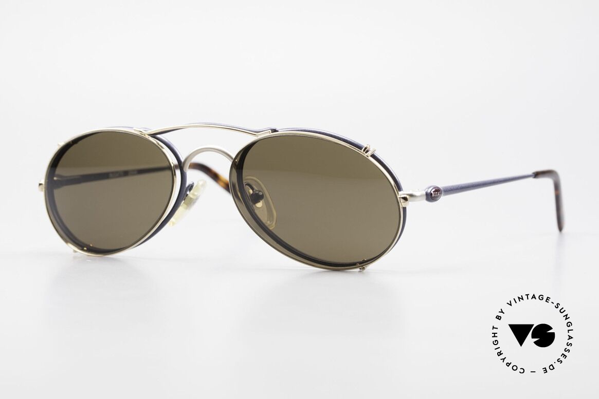 Bugatti 23444 Alte 90er Brille mit Vorhänger, klassisches BUGATTI Sonnenbrillen-Design von 1995, Passend für Herren