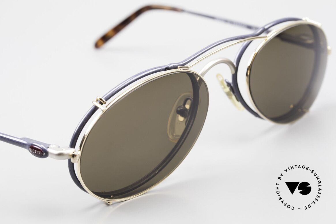 Bugatti 23444 Alte 90er Brille mit Vorhänger, ungetragen (wie alle unsere vintage Bugatti Modelle), Passend für Herren