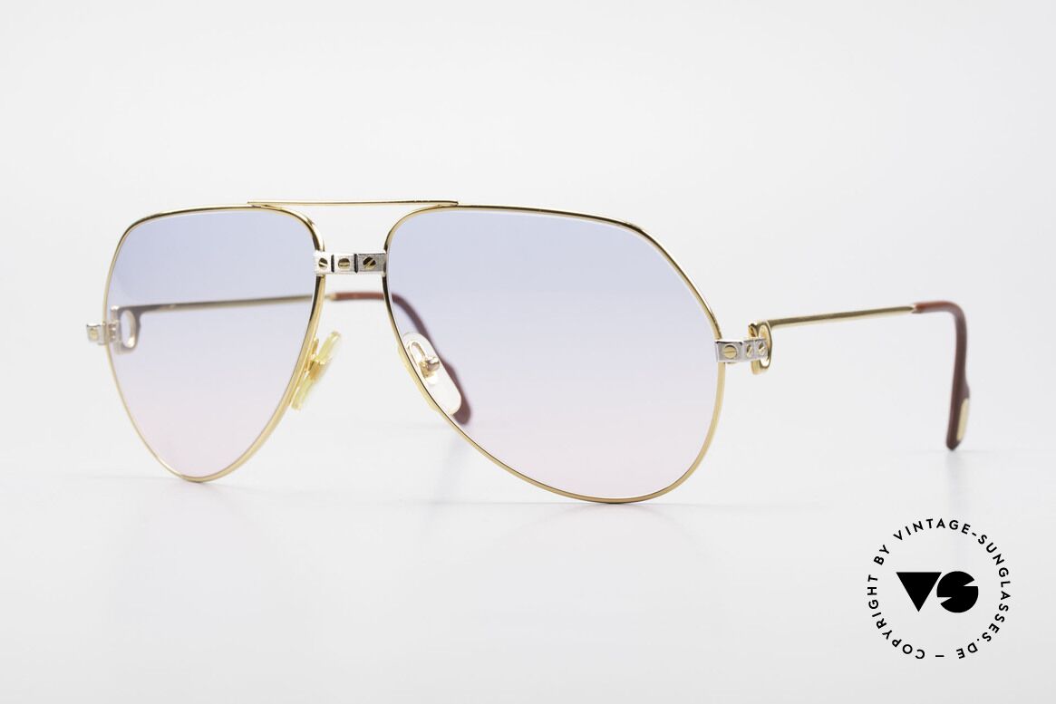 Cartier Vendome Santos - L Rare Luxus Sonnenbrille 80er, Vendome = das berühmteste Brillendesign von CARTIER, Passend für Herren