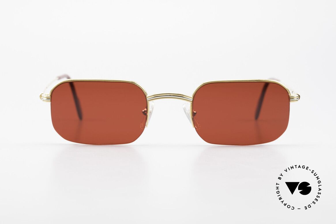 Cartier Broadway Halb Randlose Sonnenbrille, eckige CARTIER Sonnenbrille in Größe 51/23, 140, Passend für Herren