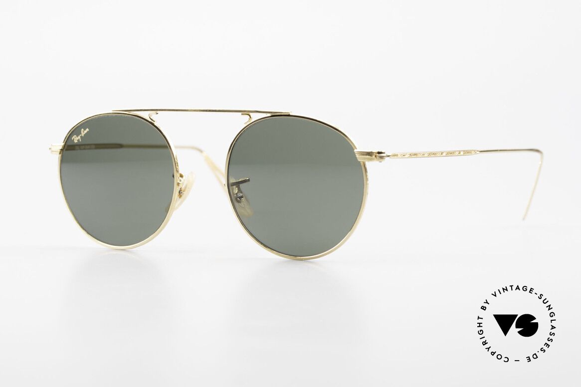 Ray Ban Vintage Round 90er Bausch&Lomb USA Brille, Ray-Ban Sonnenbrille der 'Vintage Metal Collection', Passend für Herren und Damen