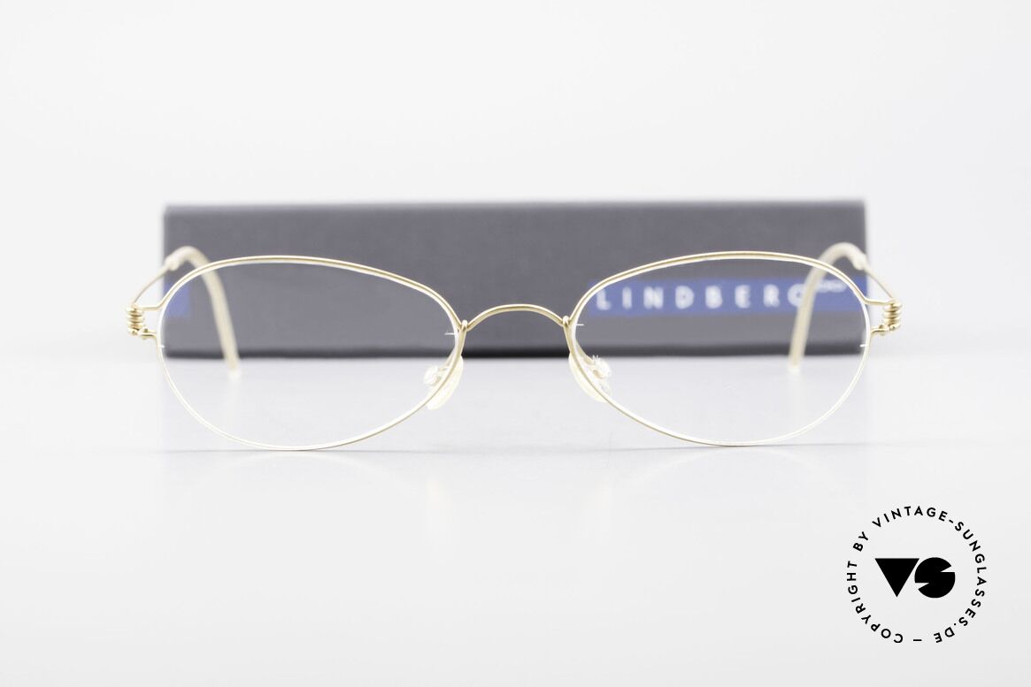 Lindberg Kari Air Titan Rim Ovale Titanium Brille Damen, extrem stabile Fassung, flexibel & elastisch, und nur 3g, Passend für Damen