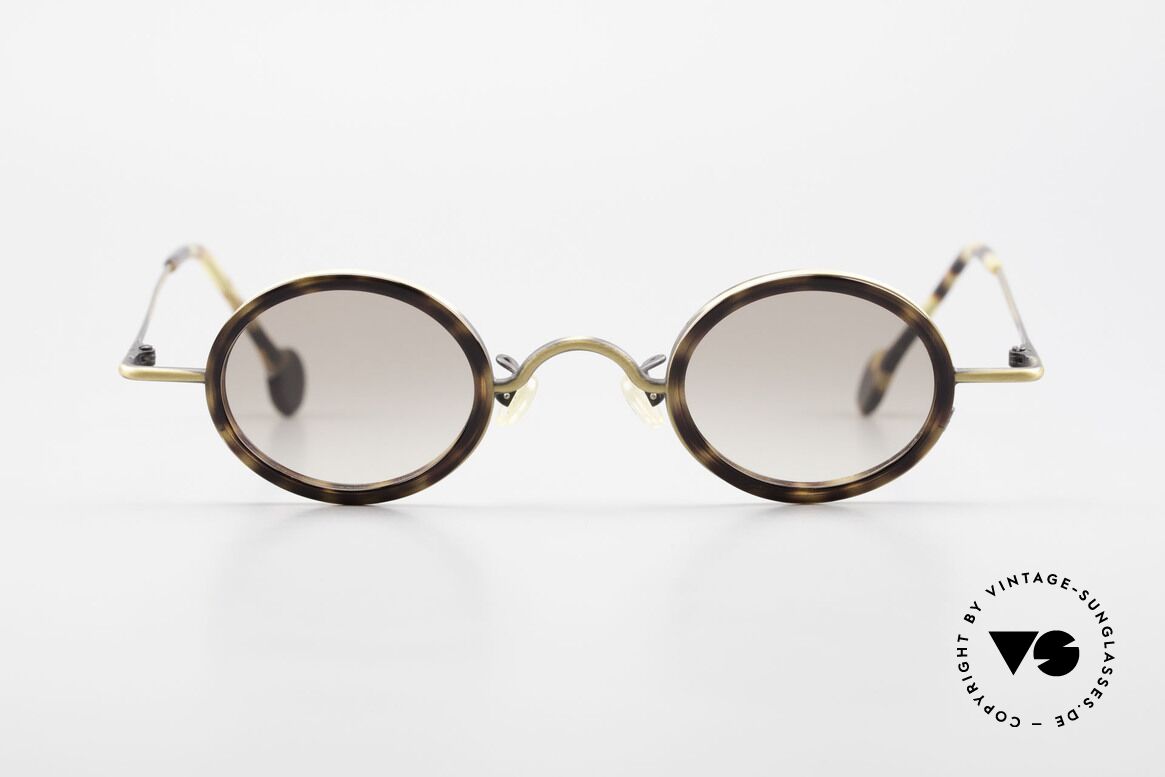 L.A. Eyeworks LINK 143 Rund Ovale Sonnenbrille 90er, L.A. EYEWORKS: Kleinstserien aparter Brillenmodelle, Passend für Herren und Damen