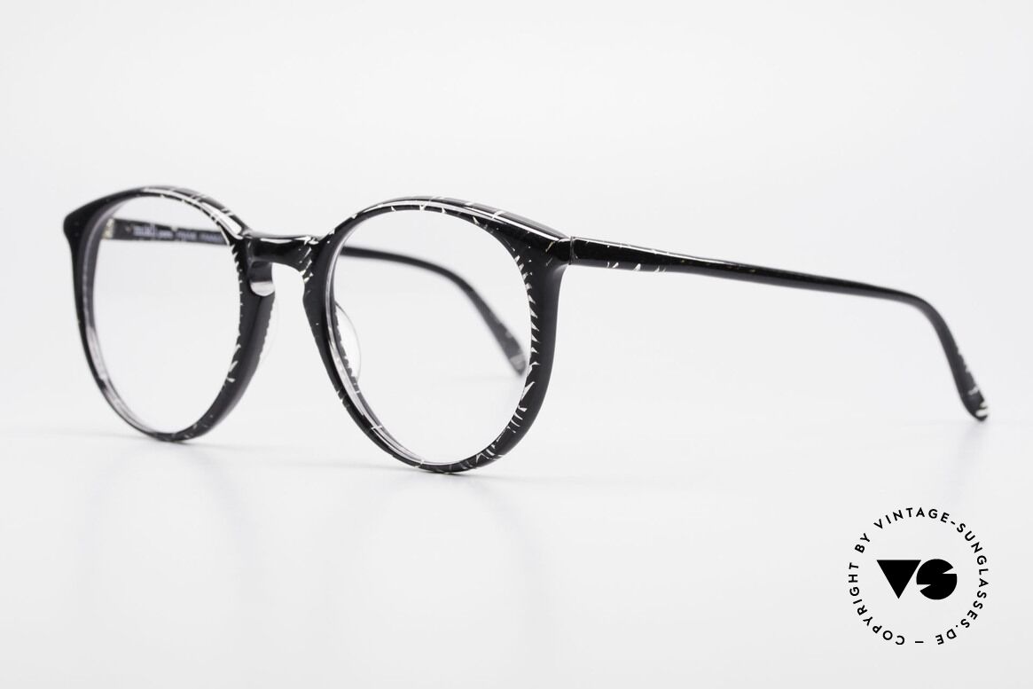 Alain Mikli 901 / 299 Panto Brille Schwarz Kristall, grandioses Rahmen-Muster in kristall und schwarz, Passend für Herren und Damen