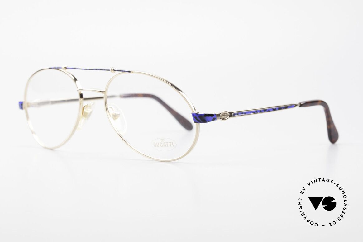 Bugatti 14818 Vergoldete 80er Vintage Brille, flexible Federgelenke und exzellente Verarbeitung, Passend für Herren