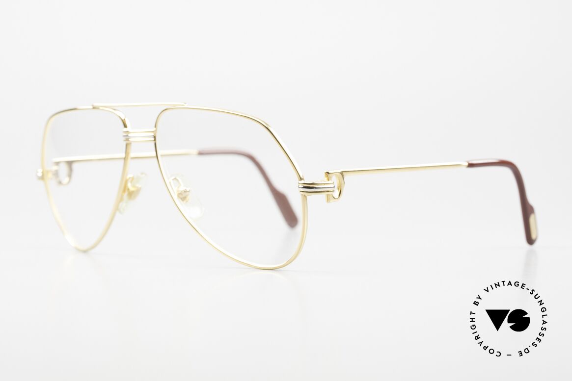Cartier Vendome LC - S David Bowie 80er Vintage Brille, dieses Modell mit LC-Dekor in KLEINER Gr. 56-14, 130, Passend für Herren und Damen