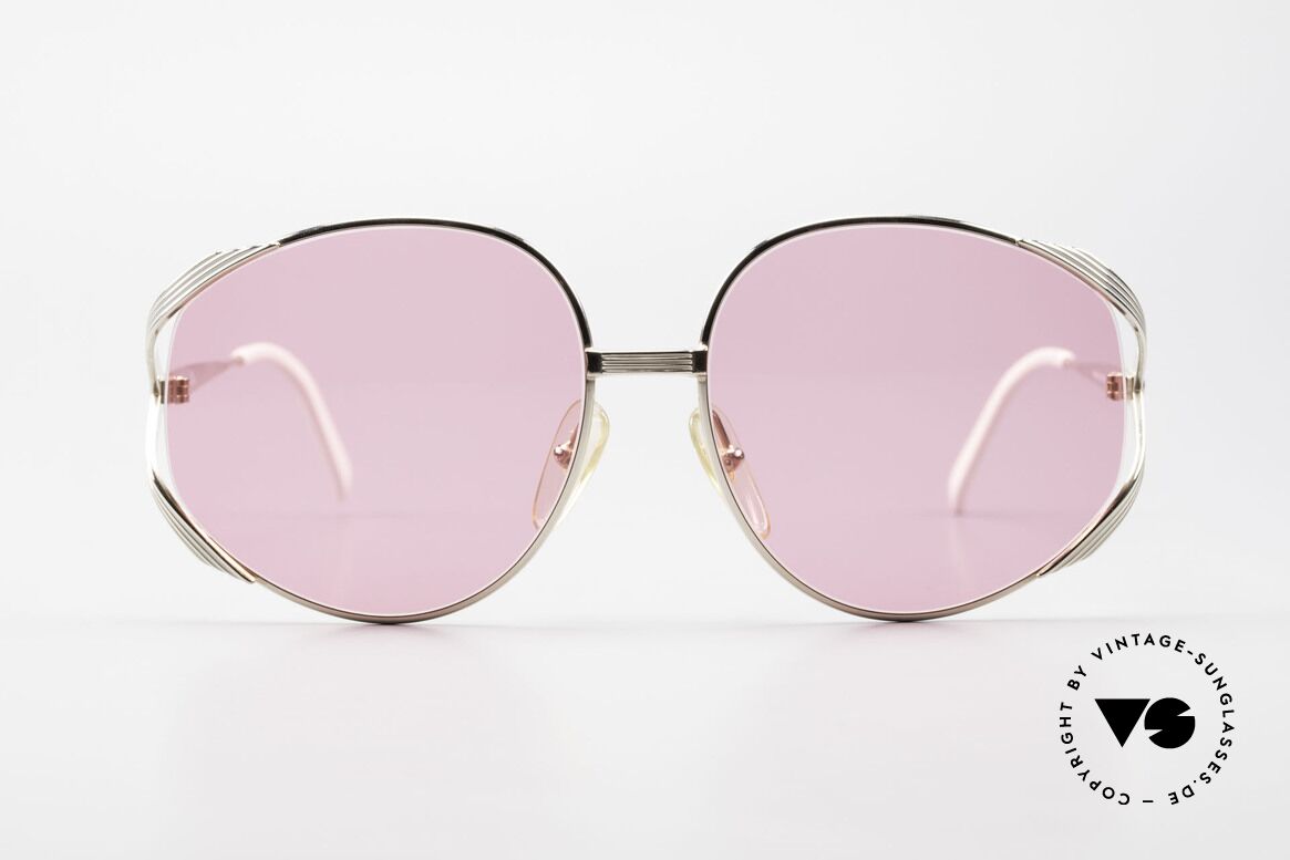 Christian Dior 2387 Rosarote Damen Sonnenbrille, feminines elegantes Design mit großen Gläsern, Passend für Damen