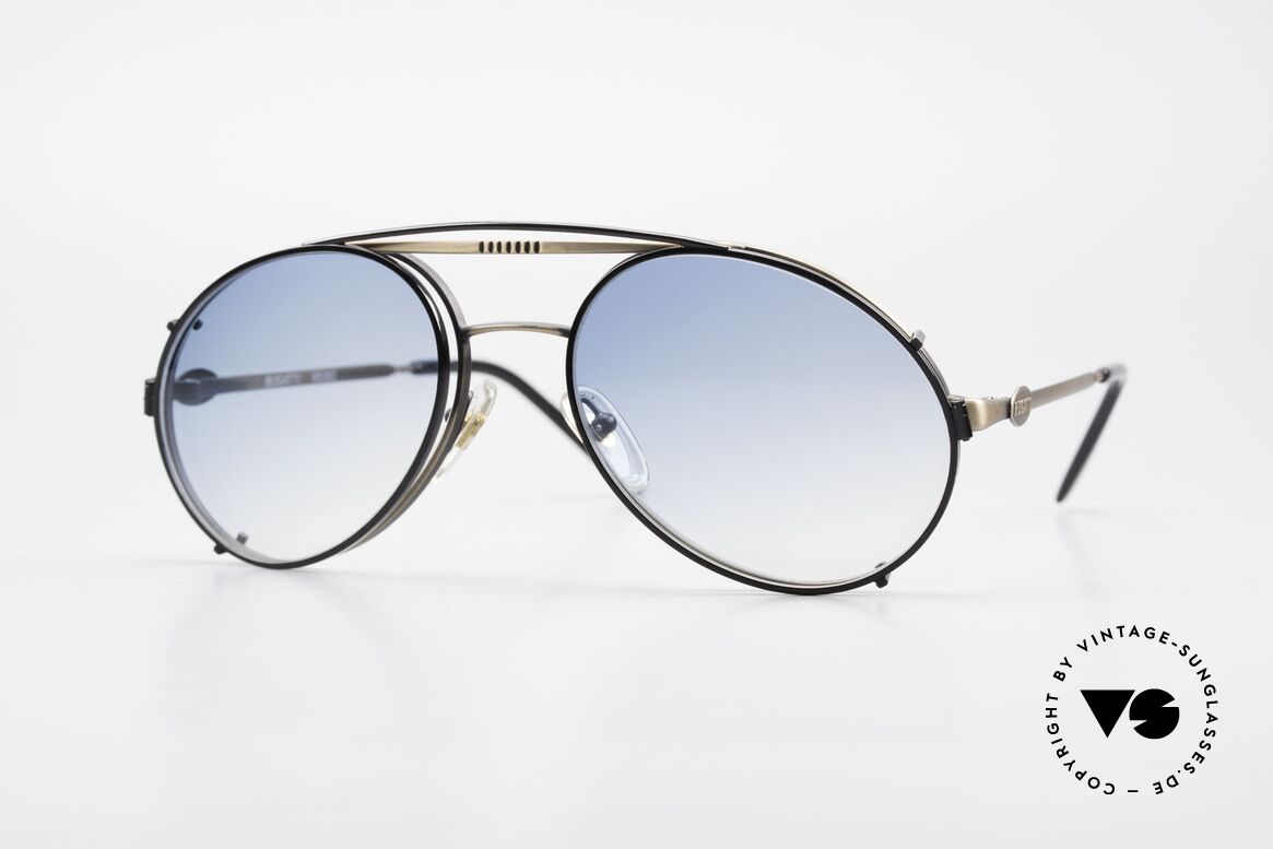 Bugatti 65282 Vintage Brille Mit Vorhänger, rare VINTAGE Bugatti 80er Luxus-Sonnenbrille, Passend für Herren