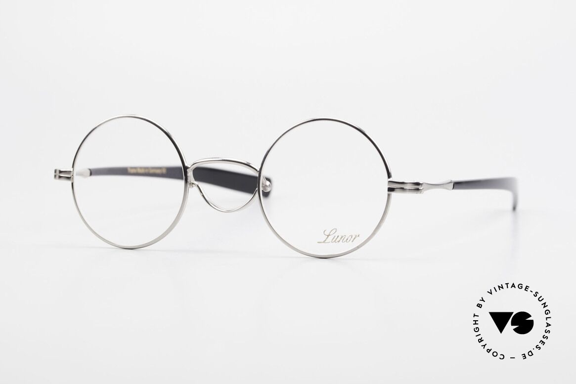 Lunor Swing A 31 Round Vintage Brille Mit Schwenksteg, LUNOR = französisch für "Lunette d’Or" (Goldbrille), Passend für Herren und Damen