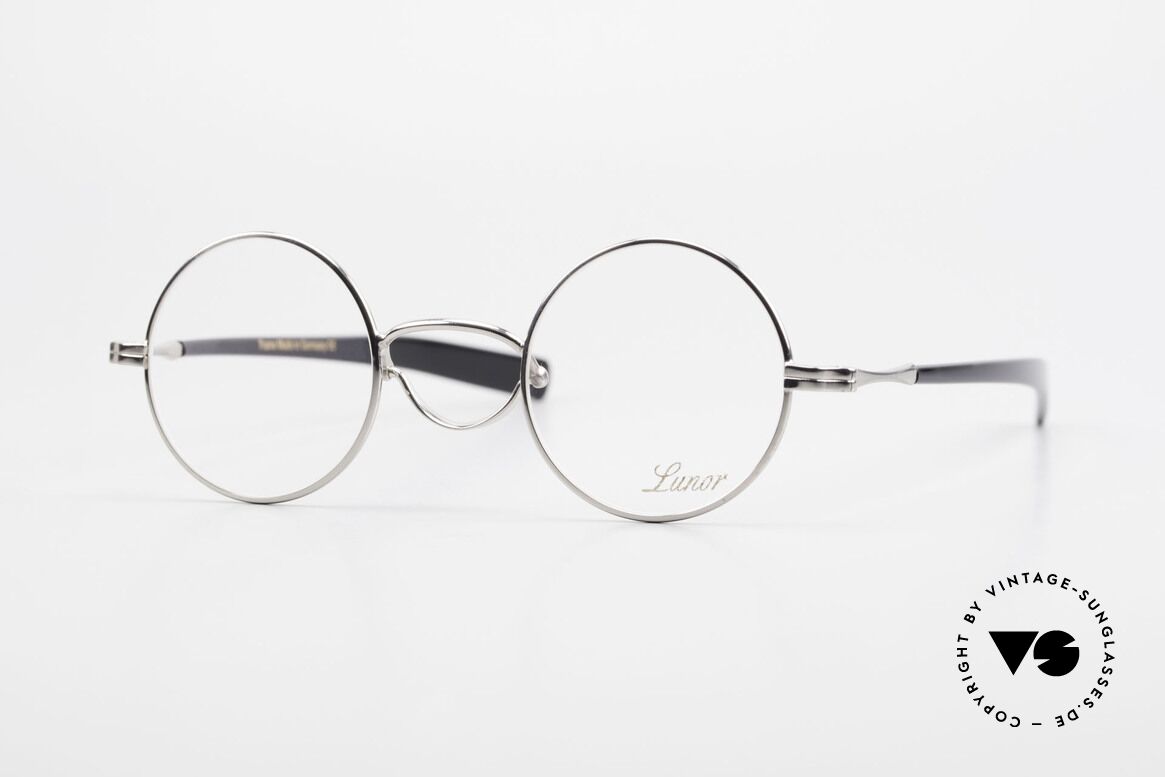 Lunor Swing A 31 Round Runde Brille Mit Schwenksteg, alte VINTAGE LUNOR Brille aus der Swing-"A"-Serie, Passend für Herren und Damen