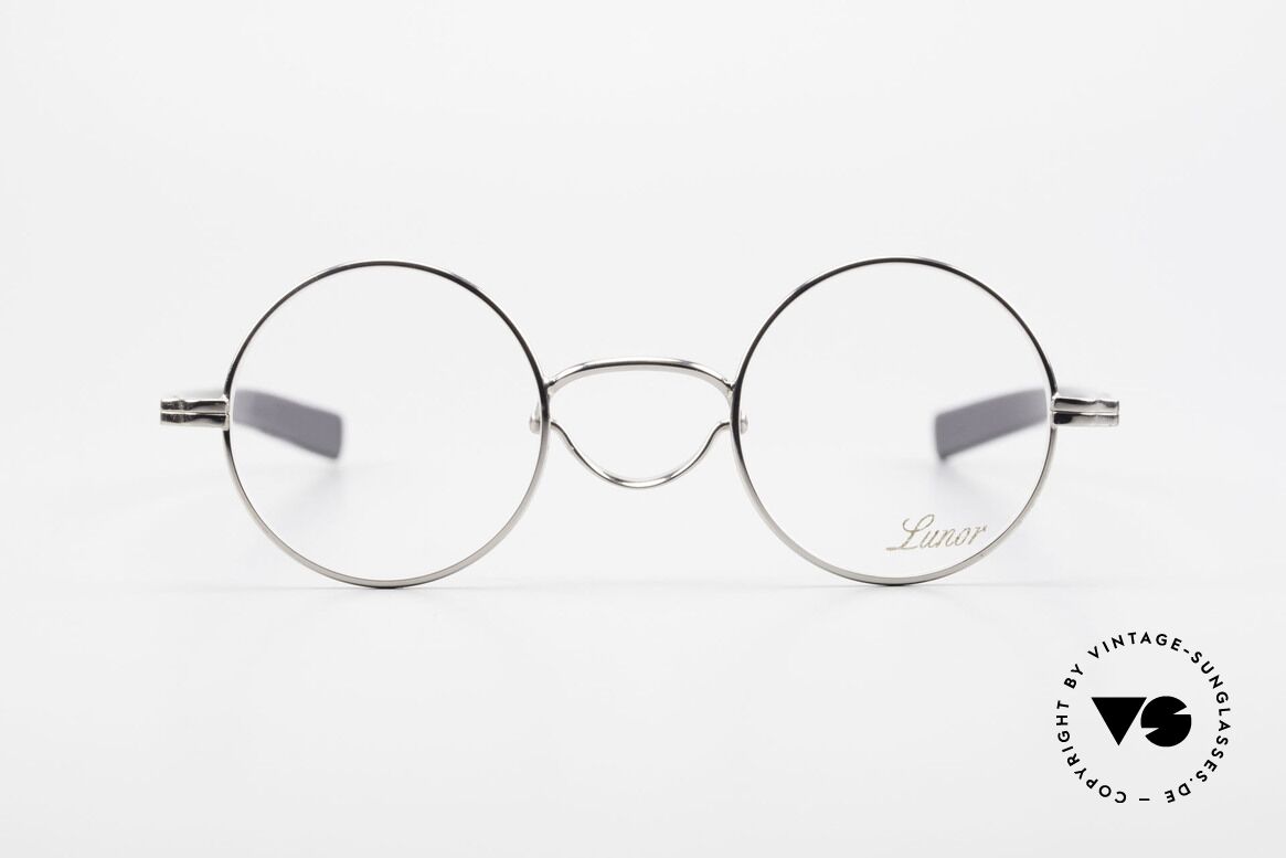 Lunor Swing A 31 Round Vintage Brille Mit Schwenksteg, LUNOR = französisch für "Lunette d’Or" (Goldbrille), Passend für Herren und Damen