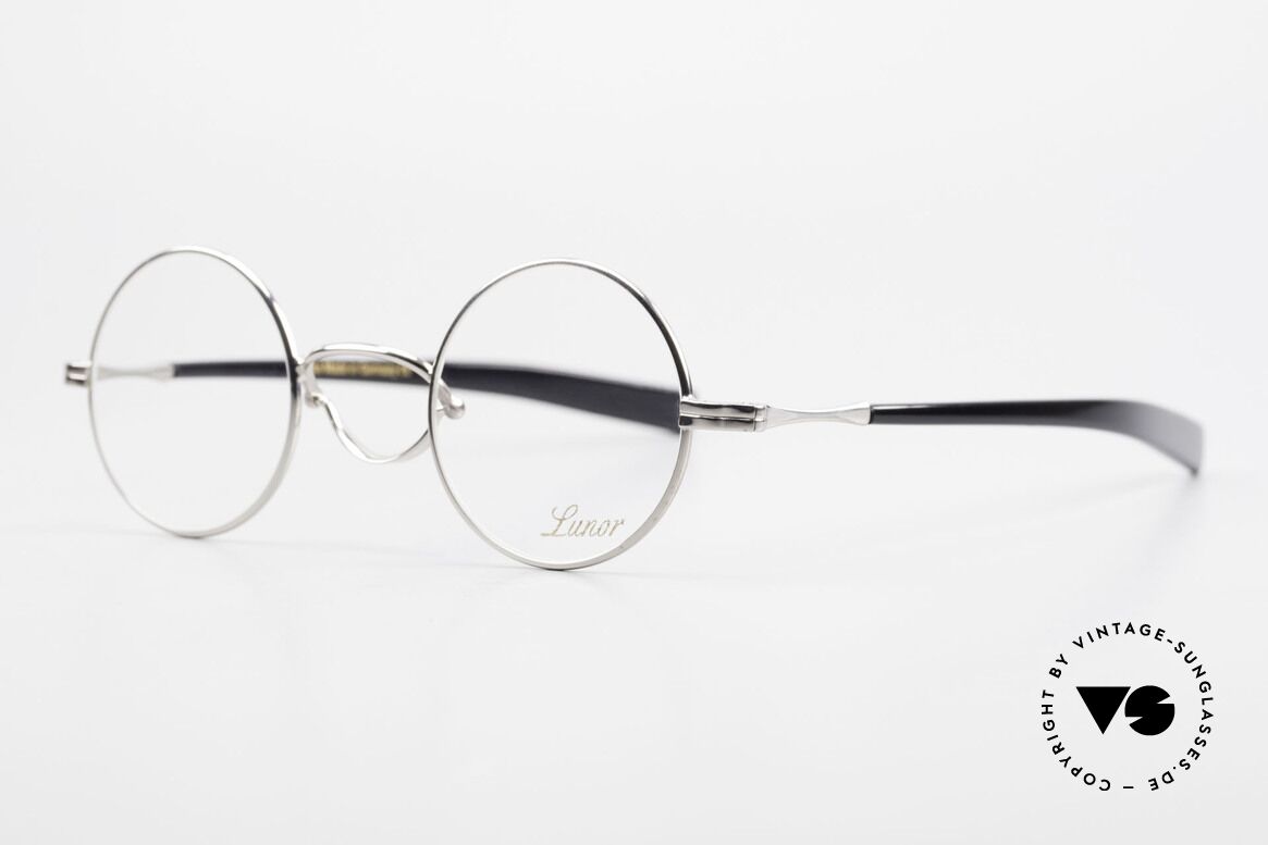 Lunor Swing A 31 Round Vintage Brille Mit Schwenksteg, Brillendesign in Anlehnung an frühere Jahrhunderte, Passend für Herren und Damen