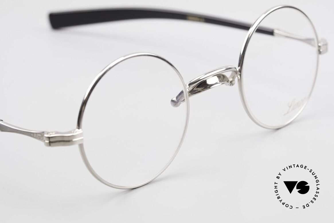 Lunor Swing A 31 Round Runde Brille Mit Schwenksteg, ein circa 25 Jahre altes, unbenutztes Original, RARITÄT, Passend für Herren und Damen