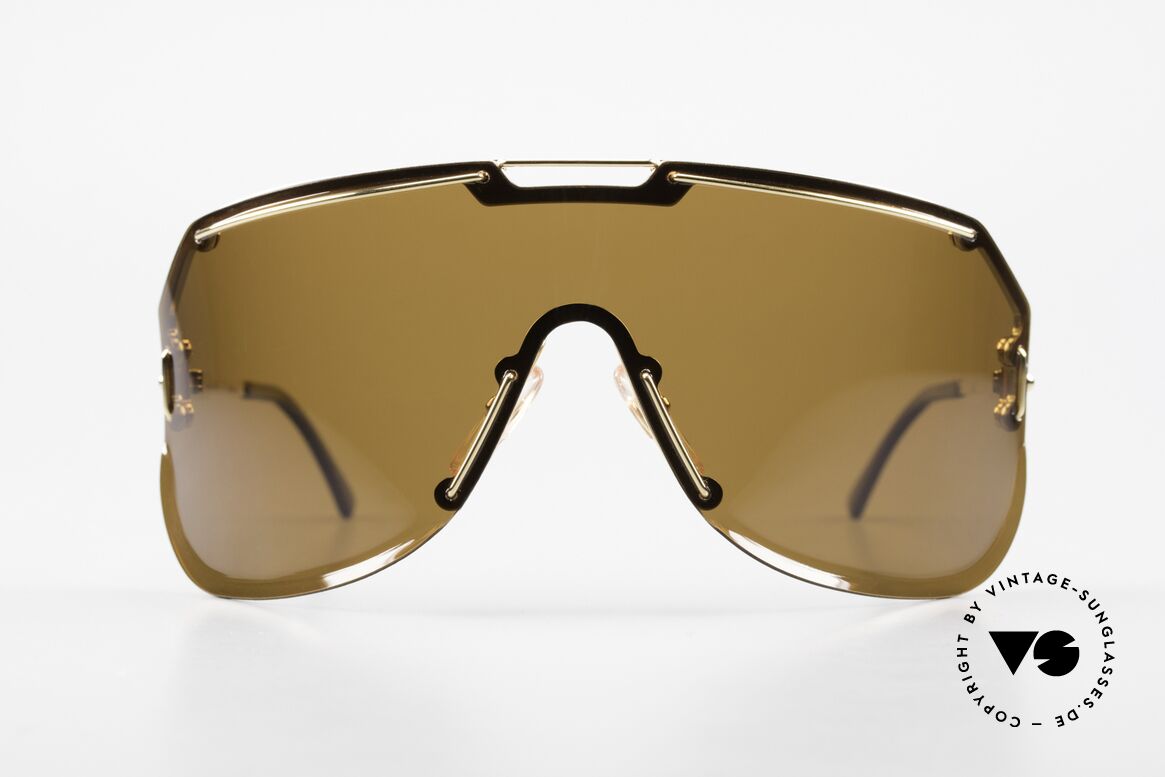 Boeing 5703 80er Luxus Sport Sonnenbrille, Panorama-Blick-Design mit polarisierender Scheibe, Passend für Herren