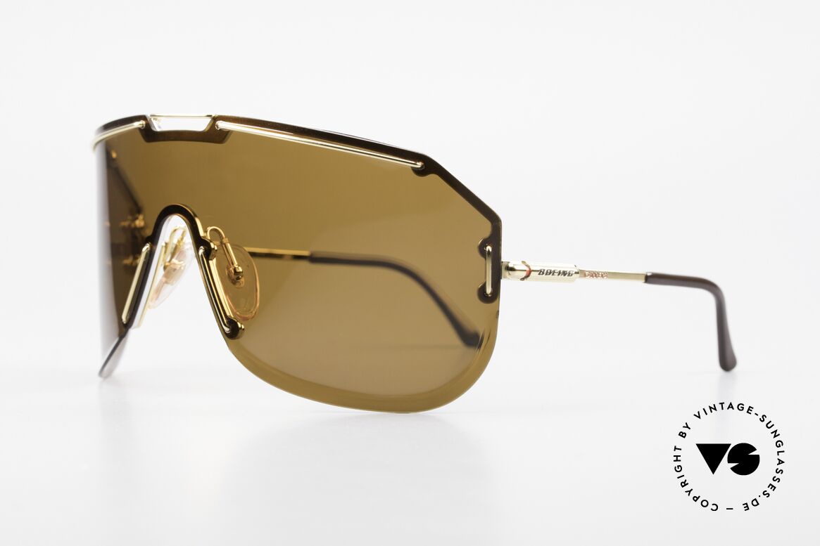 Boeing 5703 80er Luxus Sport Sonnenbrille, rotierbare "3C" Nasenpads und vergoldete Fassung!, Passend für Herren