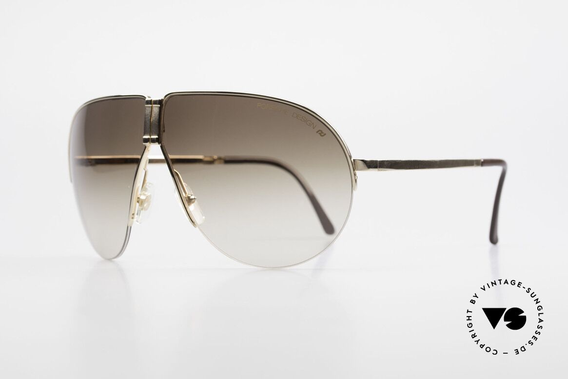 Porsche 5628 Rare 80er Faltsonnenbrille, halb rahmenlos = sehr leicht & angenehm zu tragen, Passend für Herren