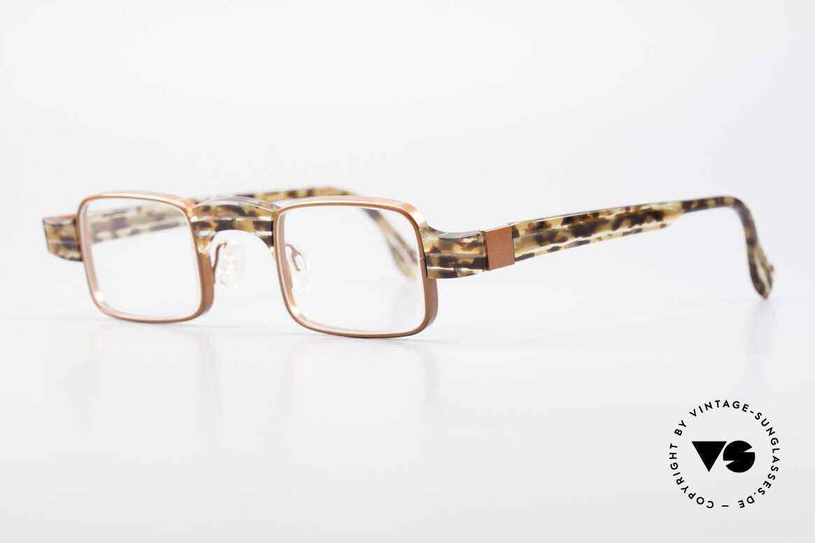 Theo Belgium Aphrodite Vintage Damen Designerbrille, dafür mit großartigem Rahmenmuster; ein Hingucker!, Passend für Damen