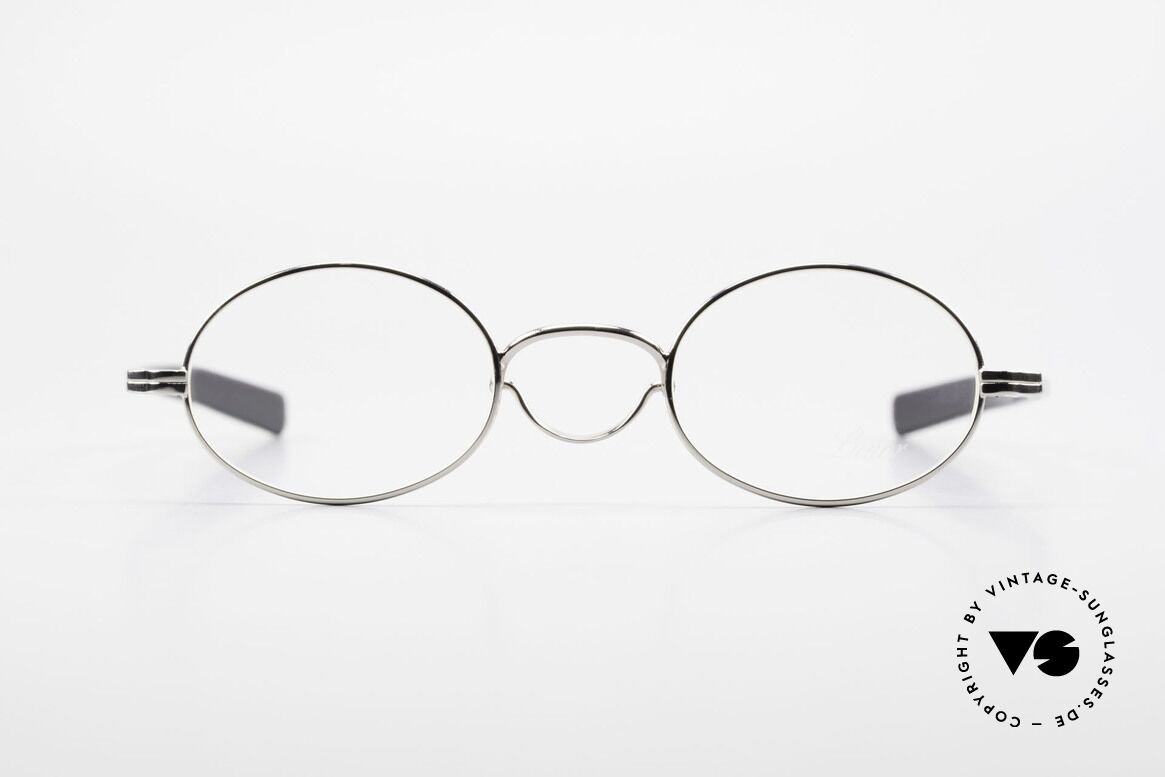 Lunor Swing A 33 Oval Vintage Brille Mit Schwenksteg, Brillendesign in Anlehnung an frühere Jahrhunderte, Passend für Herren und Damen