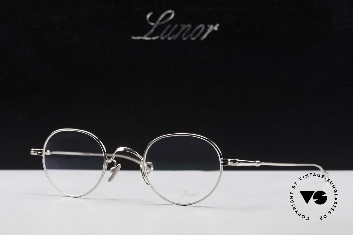 Lunor V 108 Pantobrille Platin Plattiert, Größe: medium, Passend für Herren