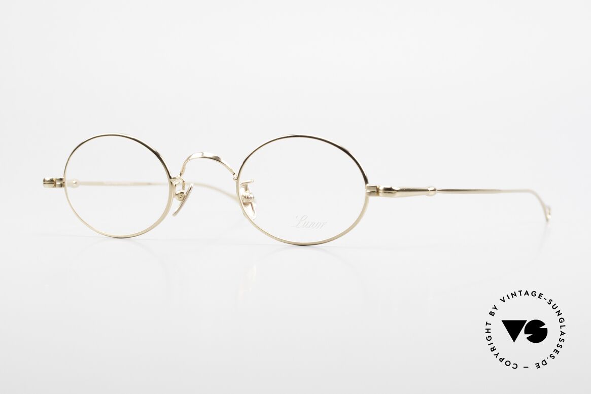 Lunor V 100 Ovale Brille 22kt Vergoldet, LUNOR = ehrliches Handwerk mit Liebe zum Detail, Passend für Herren und Damen