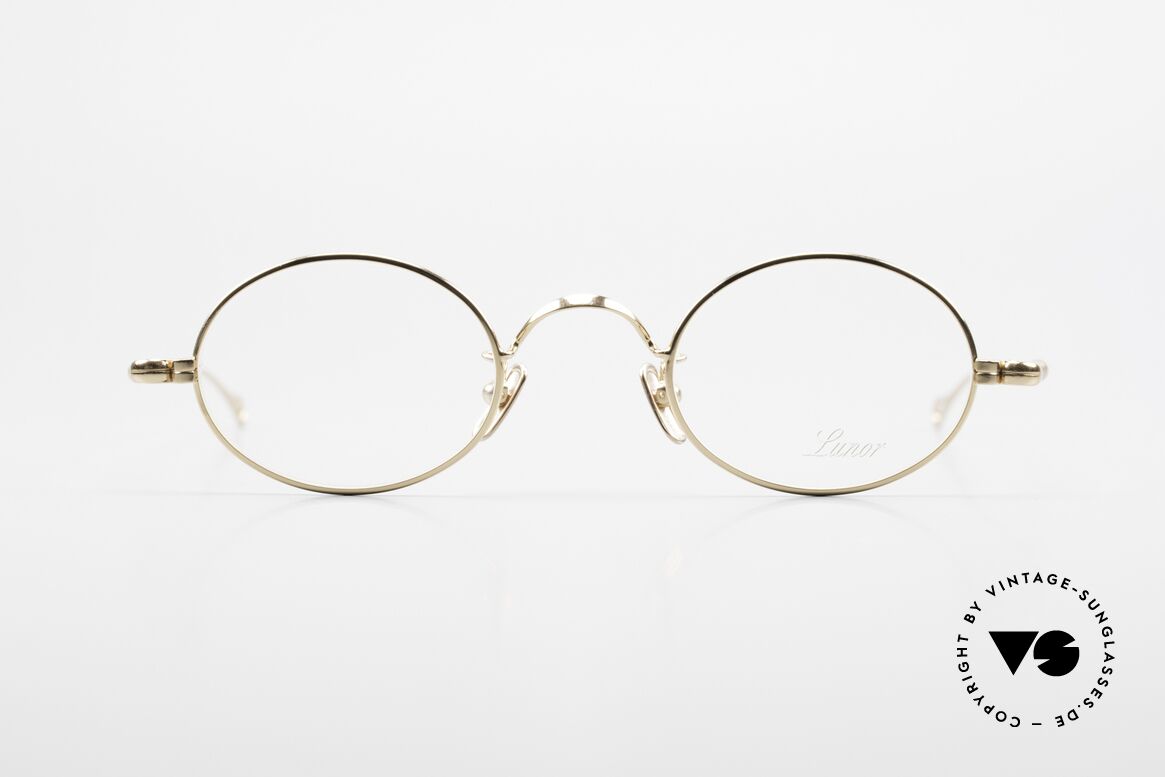 Lunor V 100 Ovale Brille 22kt Vergoldet, ohne große Logos; stattdessen mit zeitloser Eleganz, Passend für Herren und Damen