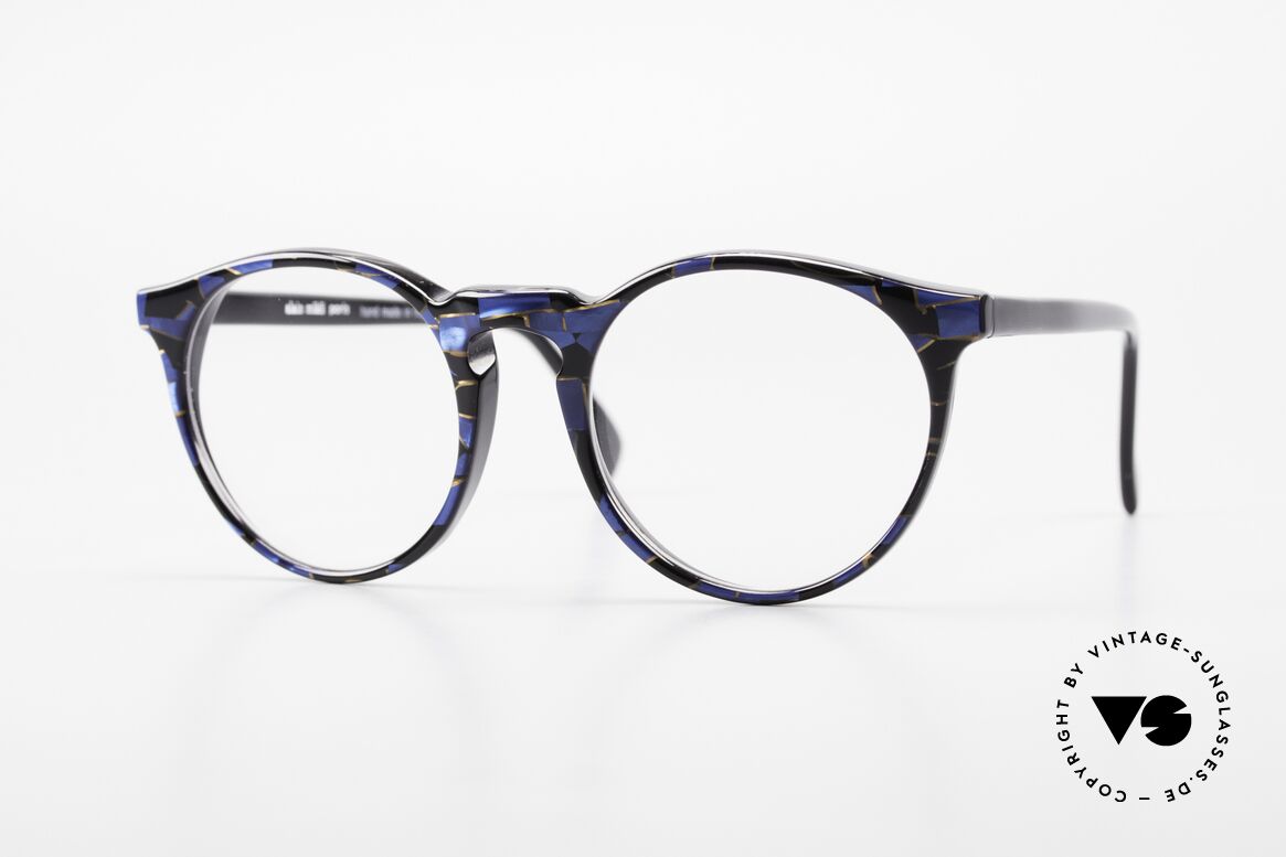 Alain Mikli 034 / 898 Vintage Designer Panto Brille, zeitlose Alain Mikli Paris Designer-Brillenfassung, Passend für Herren und Damen