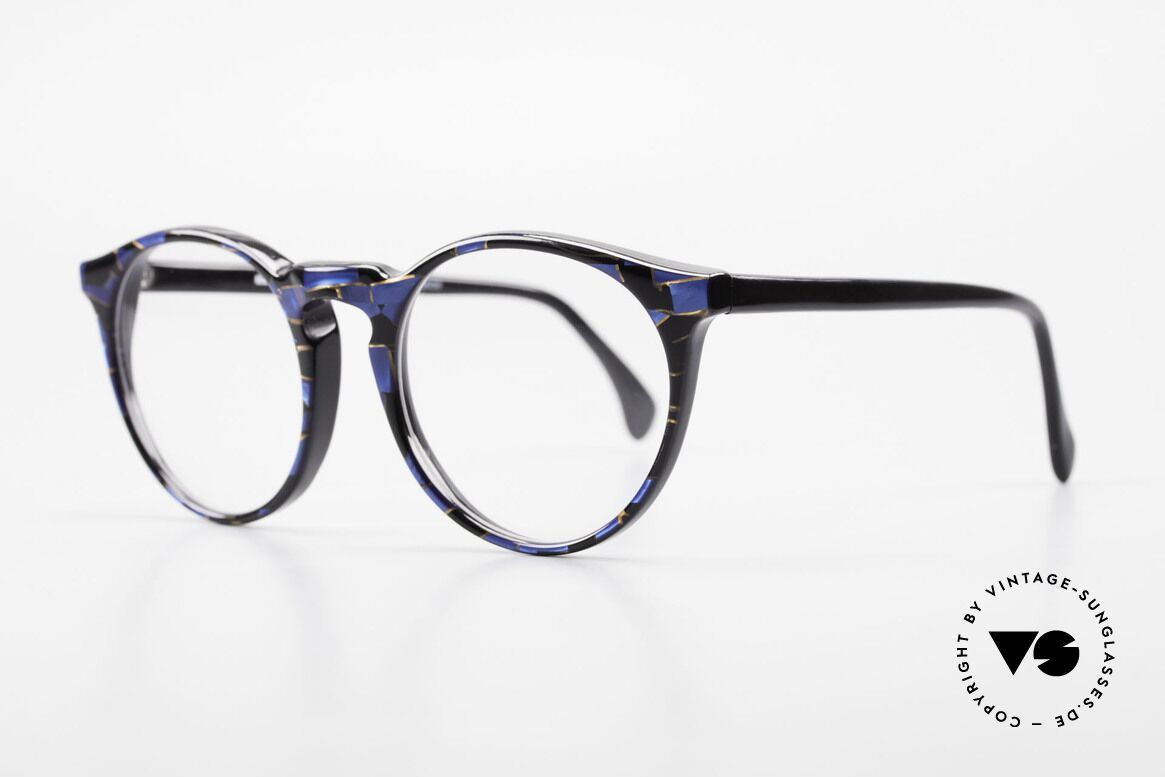 Alain Mikli 034 / 898 Vintage Designer Panto Brille, interessantes Farbmuster und 'Handmade-Qualität', Passend für Herren und Damen