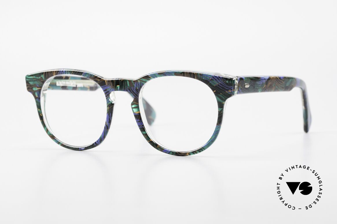 Alain Mikli 903 / 688 Panto Brille 80er Gemustert, zeitlose Alain MIKLI Paris Designer-Brillenfassung, Passend für Herren und Damen
