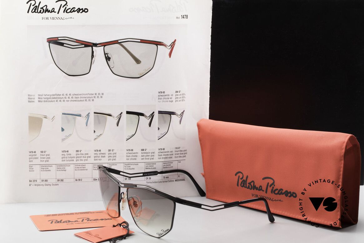 Paloma Picasso 1478 90er Sonnenbrille für Damen, Größe: large, Passend für Damen