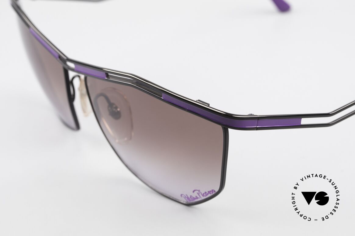 Paloma Picasso 1478 Rare 90er Damen Sonnenbrille, zudem ist das Brillen-Etui als Geldbörse nutzbar!, Passend für Damen