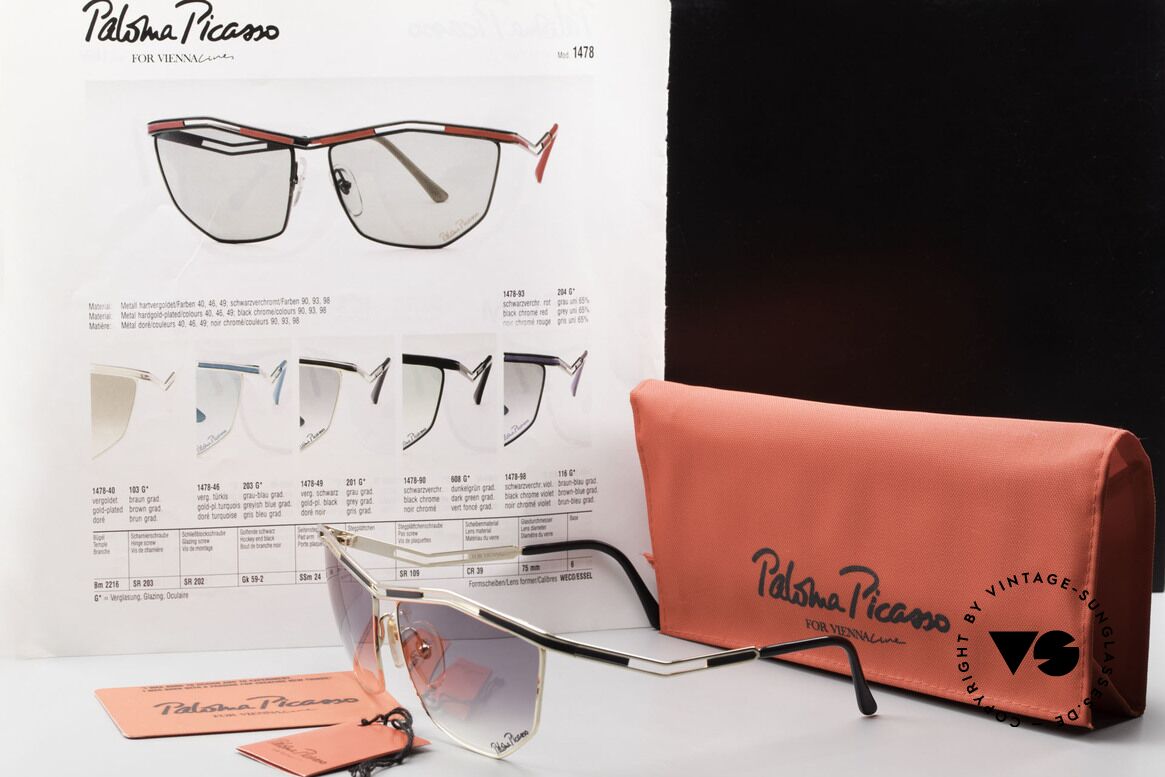 Paloma Picasso 1478 Keine Retrobrille 90er Rarität, Größe: large, Passend für Damen