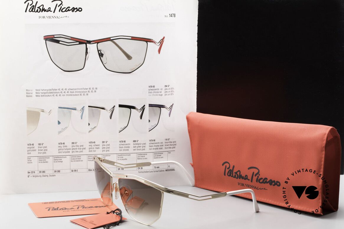 Paloma Picasso 1478 Keine Retrobrille 90er Original, Größe: large, Passend für Damen