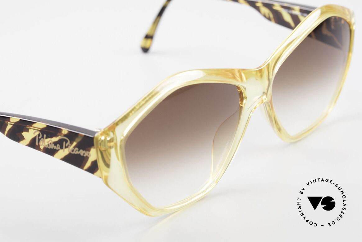 Paloma Picasso 1463 Optyl Sonnenbrille 90er Damen, das Etui kann auch als Geldbörse benutzt werden, Passend für Damen