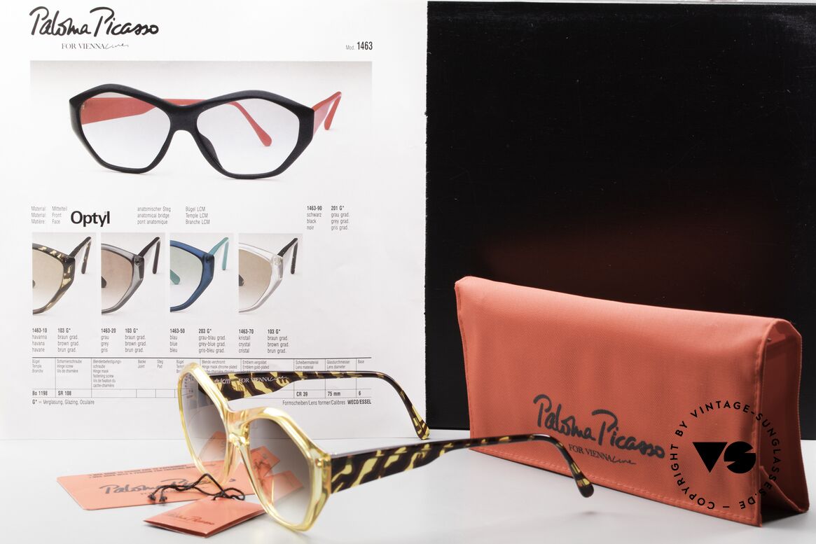 Paloma Picasso 1463 Optyl Sonnenbrille 90er Damen, Größe: medium, Passend für Damen