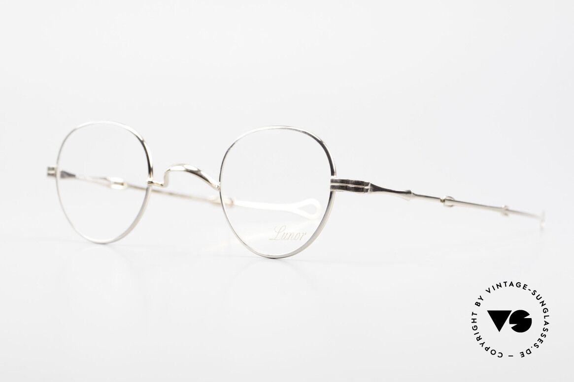 Lunor I 15 Telescopic Ausziehbare Brillenbügel, Brillendesign in Anlehnung an frühere Jahrhunderte, Passend für Herren und Damen