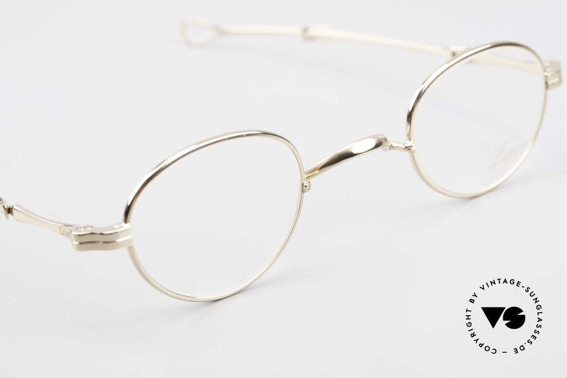 Lunor I 03 Telescopic Vergoldete Brille Schiebebügel, rares, altes, ungetragenes ORIGINAL von circa 1999, Passend für Herren und Damen