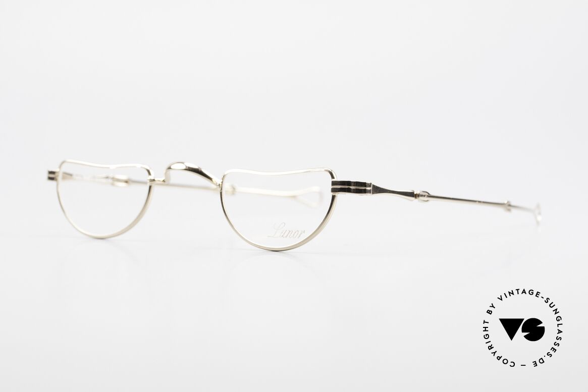 Lunor I 07 Telescopic Vergoldete Teleskop Brille, 39/26 Größe, Bügel von 118mm bis 155mm einstellbar, Passend für Herren und Damen