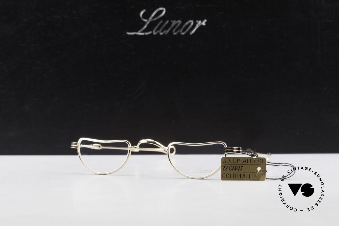 Lunor I 07 Telescopic Vergoldete Teleskop Brille, Größe: extra small, Passend für Herren und Damen